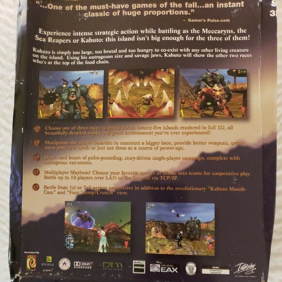 Giants Citizen Kabuto Big Box PC Game 2000 Vintage Video Game CD Rom Complete - Picture 5 of 11